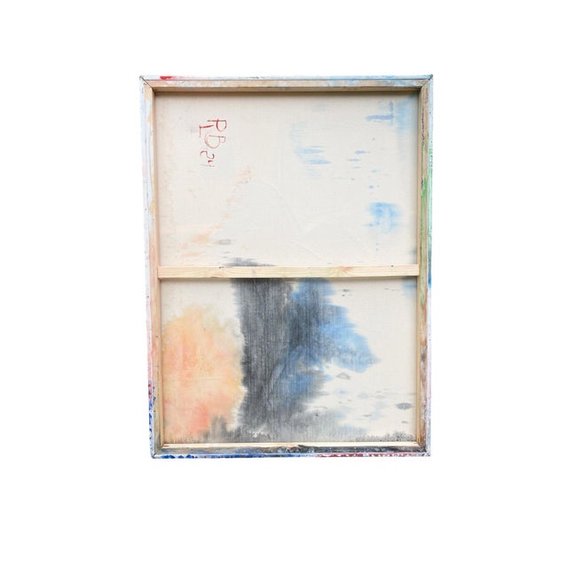 A large scale modern abstract mixed media on canvas by P. L. Bradbury Untitled (gorilla) 48” x 36” 2024