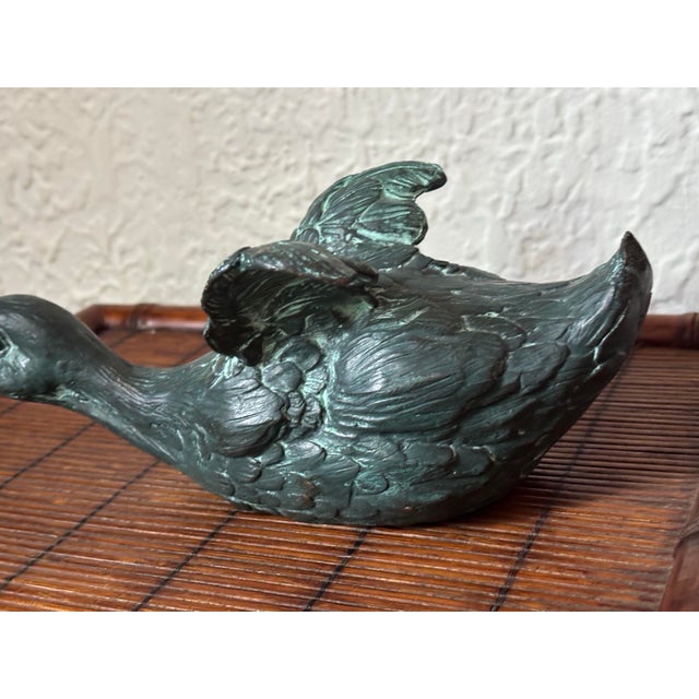 English 1980s Copper Verdigris Duckling Fountainhead For Sale - Image 3 of 10