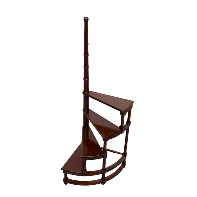 Arthur Brett and Sons Mahogany Library Steps from H. Pander & ZN, England, 1930s For Sale - Image 12 of 12