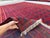 Good Quality Red and Navy Mushwani Andkhoy Hand-Woven Wool Rug - 6'8" X 10' For Sale - Image 12 of 12