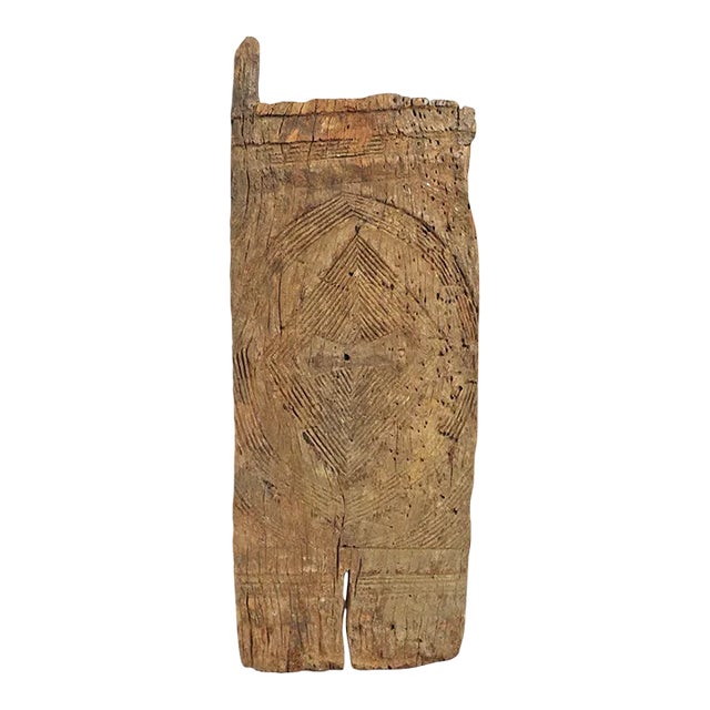 Vintage Igbo Carved Wood Door For Sale