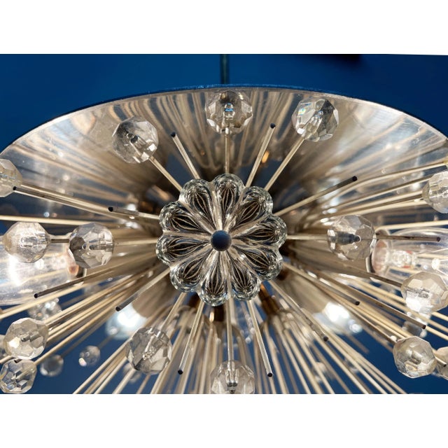 Rare ceiling light by Rupert Nikoll based on a design by Emil Stejnar. Here in a special version as a rod pendulum with a...
