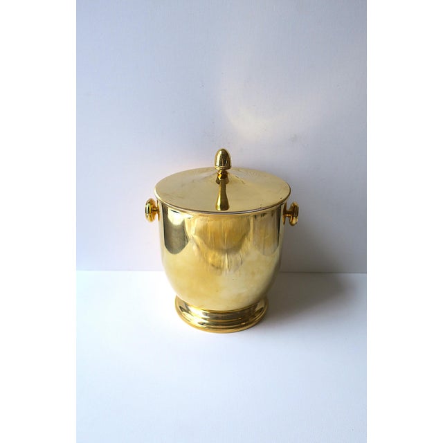 PM Italy Italian Gold Plated Ice Bucket Wine Cooler For Sale - Image 4 of 11