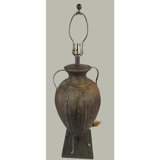 English Monumental Tyndale for Frederick Cooper Gadrooned Urn Lamp, Chicago, C. 1970s–80s For Sale - Image 3 of 18