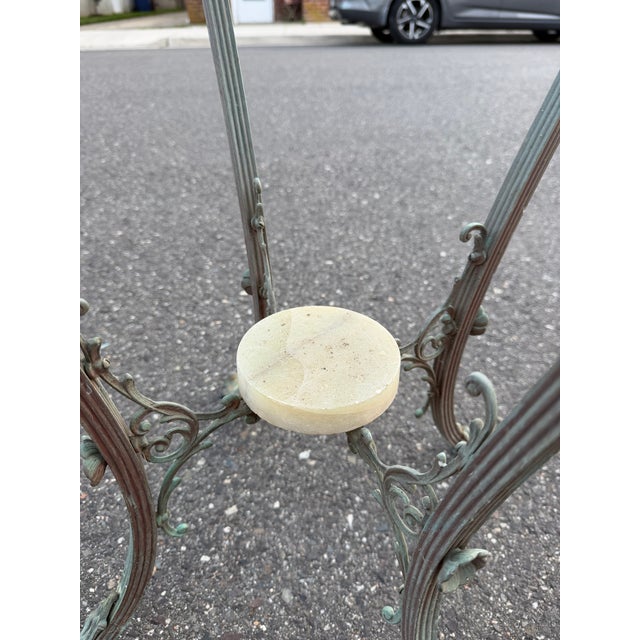 Tan Victorian Onyx Plant Stand For Sale - Image 8 of 9