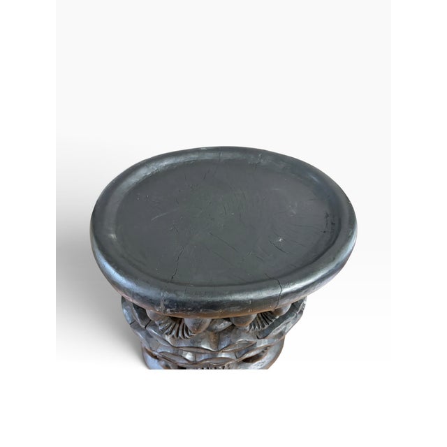 Tribal Vintage Tribal Nobility Bamileke Oval Stool/Table Cameroon 16" H For Sale - Image 3 of 10