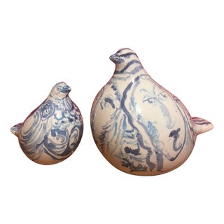 Florentine Ceramic Birds, 1970s, Set of 2 For Sale