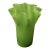 Vintage Lime Green Handblown Glass Undulating Vessel, Circa 1960s For Sale
