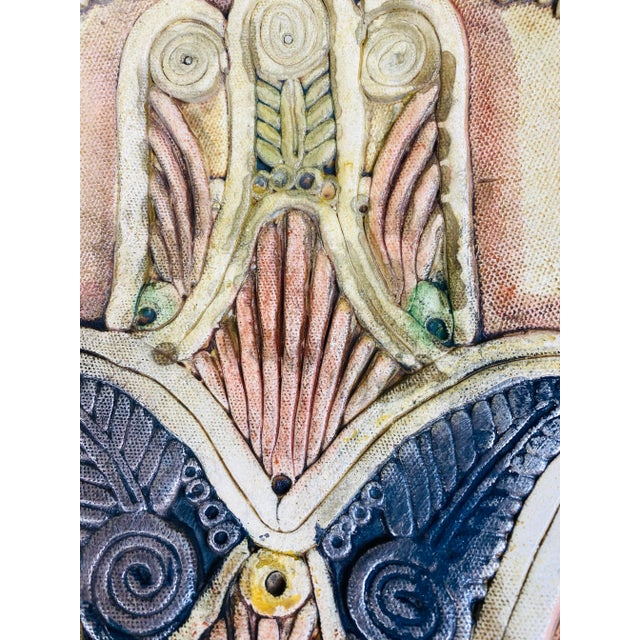 Unusual Handmade Mediterranean Inspired Decorative Pottery Bowl. For Sale - Image 4 of 9