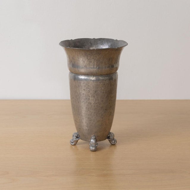 1920s Danish Art Nouveau Pewter Vase for Gerotin, 1920s For Sale - Image 5 of 10