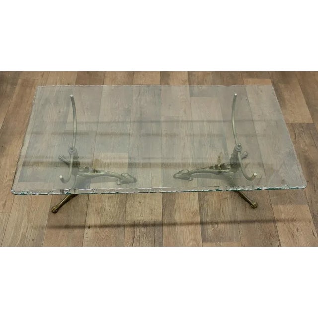 Mid-Century Brass and Glass Coffee Table, 1960s For Sale - Image 9 of 13