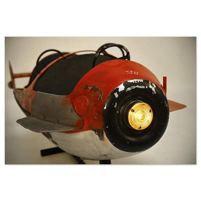 Red 20th Century Carousel Plane on Foot For Sale - Image 8 of 9
