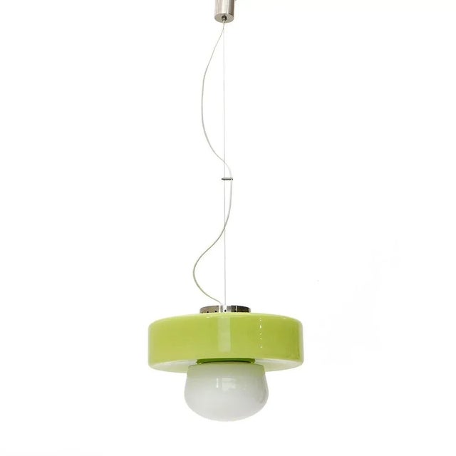 Vintage Glass Pendant Light, 1970s For Sale - Image 9 of 13