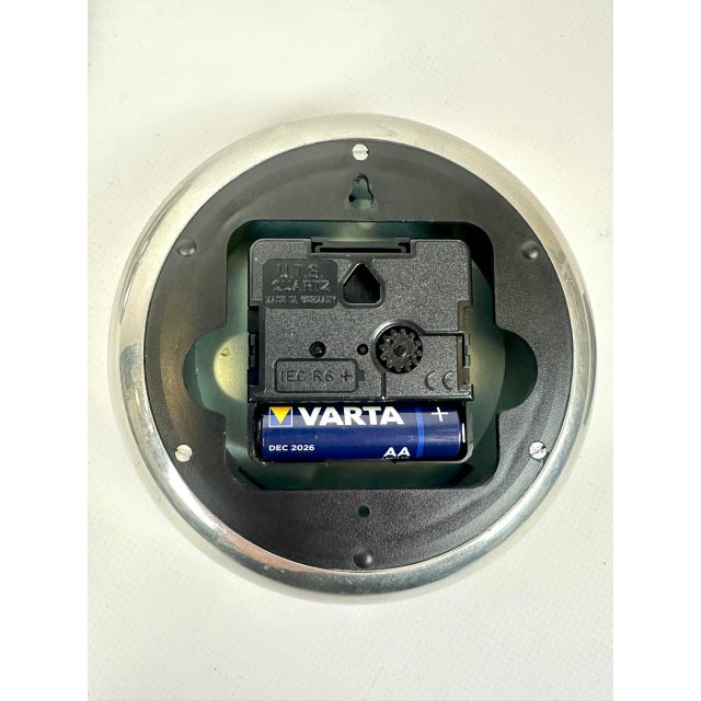 Silver Vintage Donut Wall Clock and Thermometer by Andreas Mikkelsen for Georg Jensen, 1990s, Set of 2 For Sale - Image 8 of 10