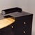 Art-Deco Bar Cabinet in High-Gloss Piano Black With Brass Hardware & Gold Leaf For Sale - Image 9 of 9