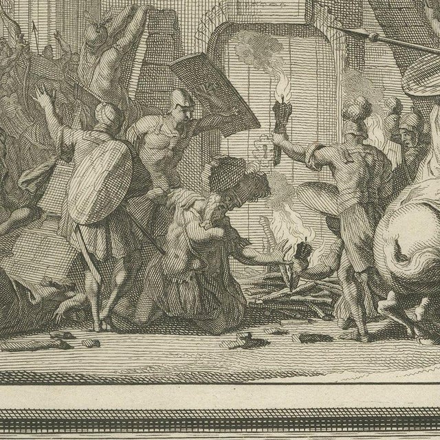 Pieter Mortier, Gideon Defeats the Midianites and the Death of Abimelech, 1700, Engraving For Sale - Image 6 of 12
