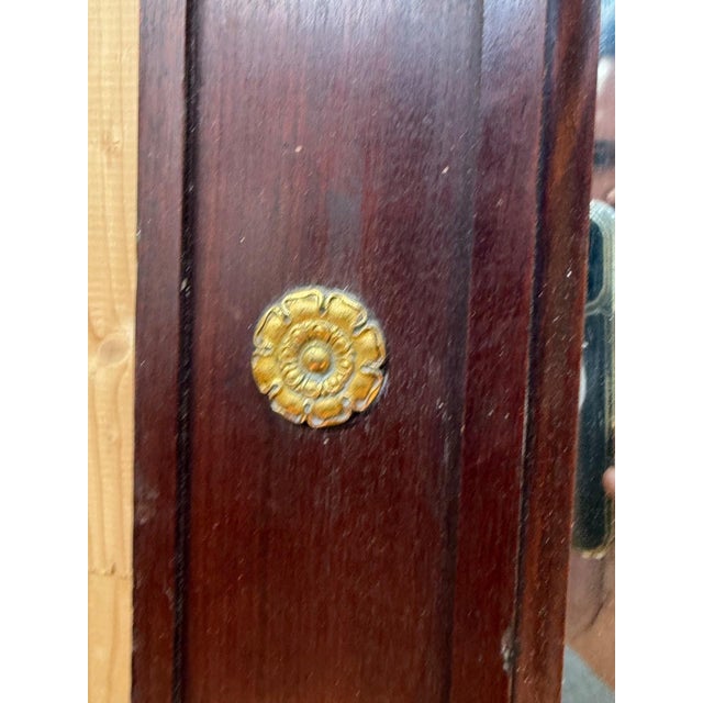 Wood Large Empire Gilt Bronze Floor Mirror, 19th Century For Sale - Image 7 of 9