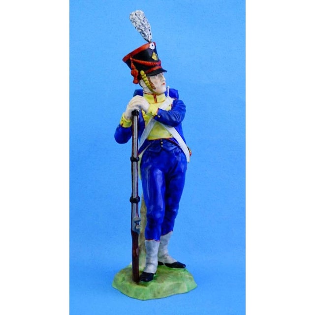20th Century Porcelain Napoleonic Soldier of the Neuchatel Battalion from Carl Thieme's Potschappel Factory For Sale - Image 9 of 18