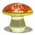 Mid-Century Modern Murano Mushroom Glowing Uranium Yellow Toadstool Red Orange Spots Vintage Italian Art Glass Paperweight Sculpture For Sale - Image 3 of 10