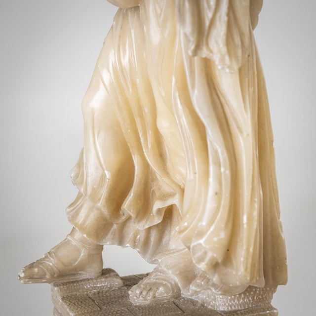 Figurative Sculptures, Late 19th Century, Alabaster, Set of 2 For Sale - Image 12 of 18