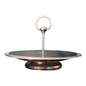 French Cheese or Serving Tray in Inox and Glass From Jean Couzon, Circa 1970