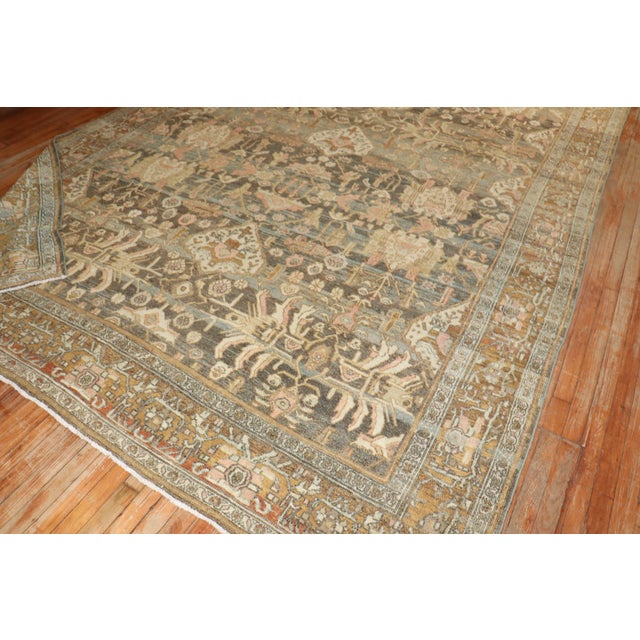 Antique Persian Bibikabad Rug - 8'8" x 11'8" For Sale In New York - Image 6 of 10