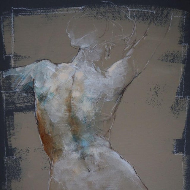 Michal Bajsarowicz, Female Nude in Grey Colours, 2026, Ink & Pastel on Paper For Sale - Image 4 of 6