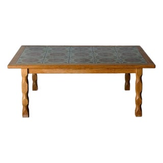 Oak Tiles Coffee Table Danish Mid-Century Modern 1960s For Sale