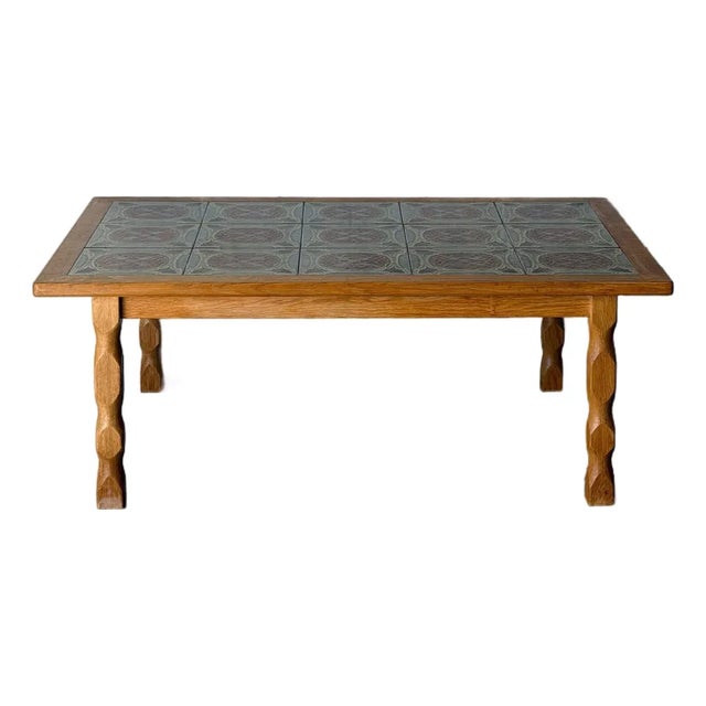 Oak Tiles Coffee Table Danish Mid-Century Modern 1960s For Sale