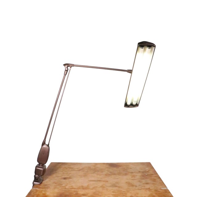 Dazor Mid 20th Century Adjustable Flex Arm Task Lamp by Dazor For Sale - Image 4 of 14