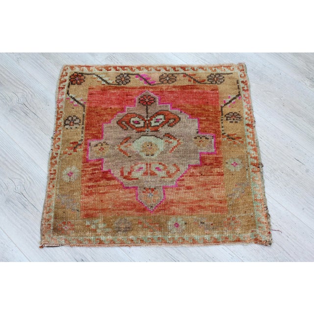 Small Sized Vintage Turkish Rug - 23"x25" For Sale - Image 10 of 10