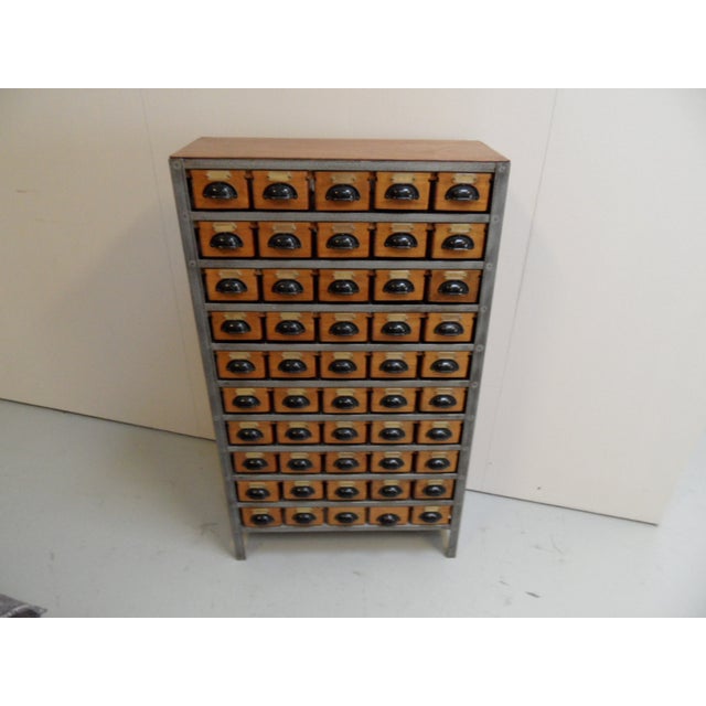 Vintage Dutch Watchmaker's Filing Cabinet with Drawers, 1950s For Sale - Image 11 of 13