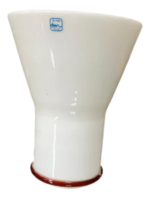 Murano White Glass Table Lamp from De Majo