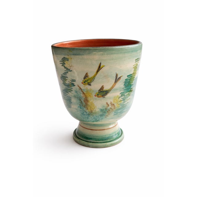 Ceramic Cache Pot Plant Holder by Rayon Albisola, Italy, 1950s For Sale - Image 9 of 9