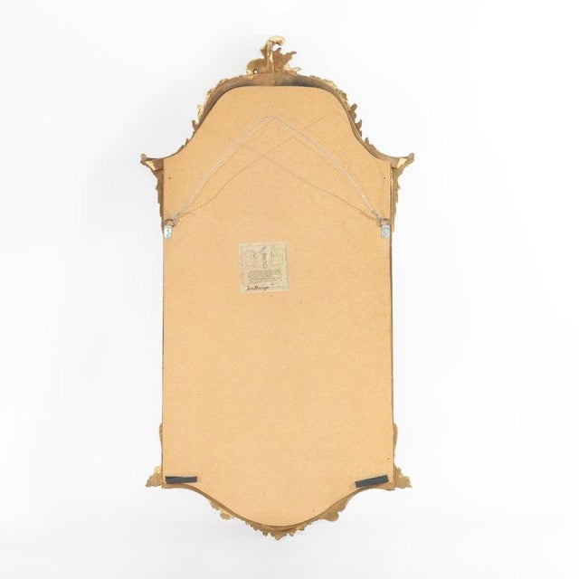 LaBarge French Louis XVI Style Gilt Composite Wall Mirror Signed 20thC For Sale - Image 9 of 12