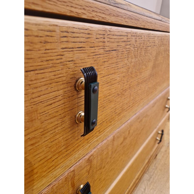 Vintage Art Deco Oak Chest of Drawers, 1930s For Sale - Image 9 of 18