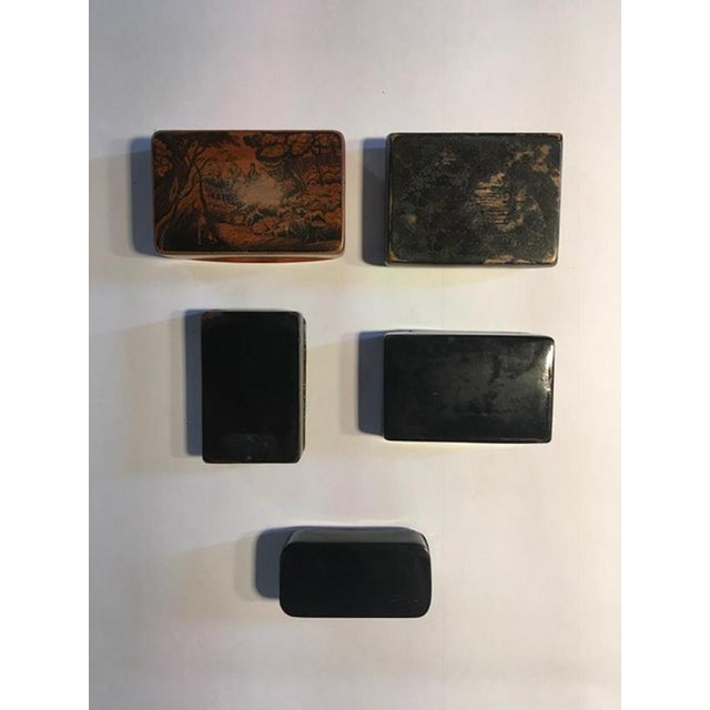 These fine wood lacquered wood boxes are in Romantic style and they are painted both on the sides: on one of these there's...