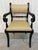 Vintage Regency Style Black Lacquered Dining Chairs - Set of 6 For Sale - Image 4 of 7