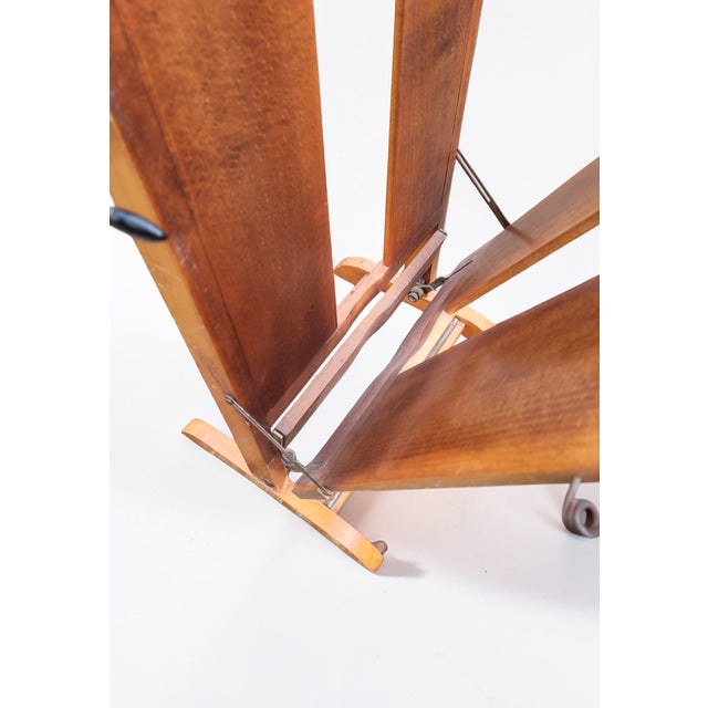 Wood Mid-Century Modern Italian Valet Stand in Wood, 1950s For Sale - Image 7 of 15