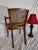 Brown Vintage Cherry Wood and Cane Arm Chair For Sale - Image 8 of 12