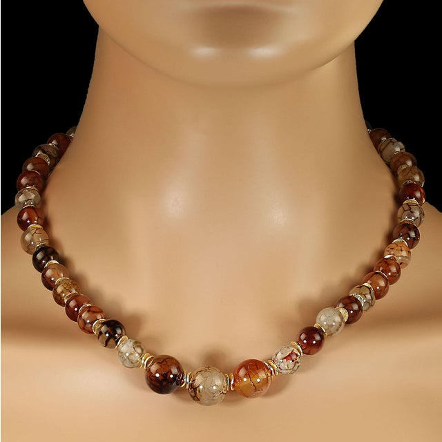 This 19‑inch multi‑tone Spiderweb Jasper necklace becomes a standout piece the moment you see it. The highly polished 10...