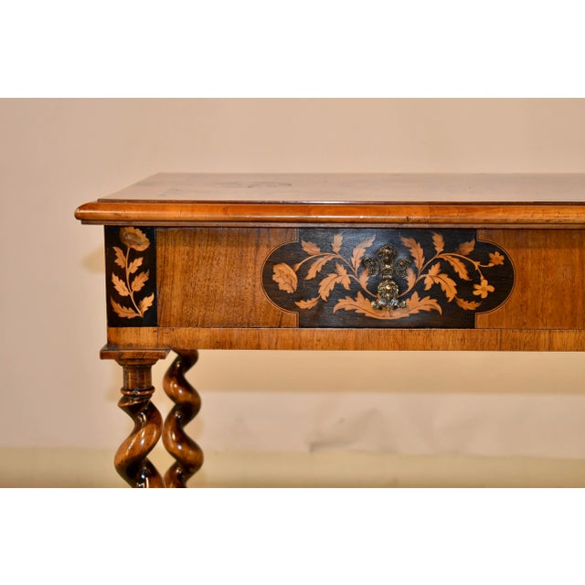 Edwardian English Marquetry Side Table, C. 1900 For Sale - Image 9 of 13