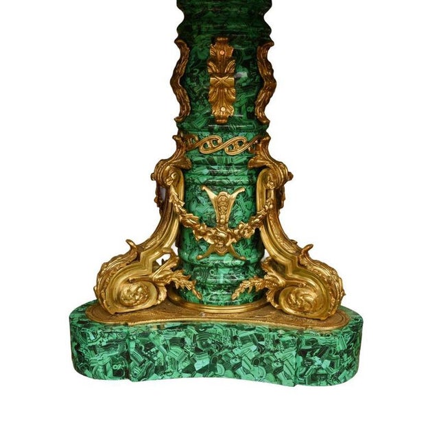 French Napoleon III Malachite Centre Table For Sale - Image 4 of 5