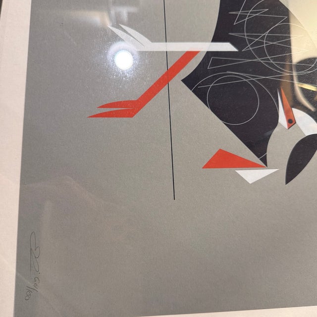Gray 1974 Charley Harper "Tall Tail" Serigraph (Edition 64/100) Presented on Its Original, Oversized 20" X 15" Portfolio Card Stock For Sale - Image 8 of 9