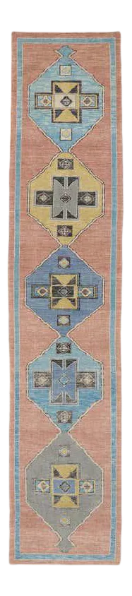 Turkish Oushak Runner Rug , 03'00 X 14'01
