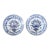 18th Century Petite Dutch Delft Faience Floral Plates - A Pair For Sale