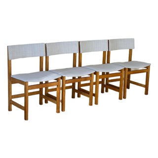 Set of 4 Farstrup Danish Oak Dining Chairs – Vintage 1960s Scandinavian Modern Chairs For Sale