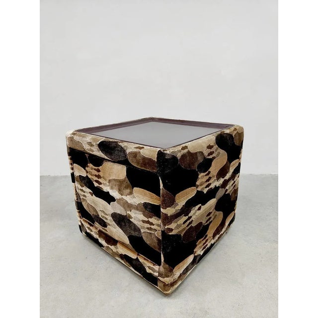 Unique Find! What a catch this special camouflage cupboard with large storage drawer. Period: 1970. The top is from a...