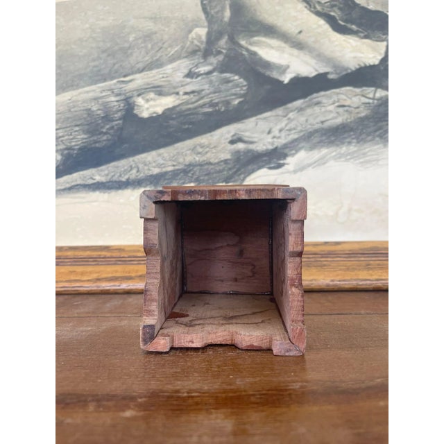 Wood Vintage Wooden Stand Carved Floral Motif For Sale - Image 7 of 7