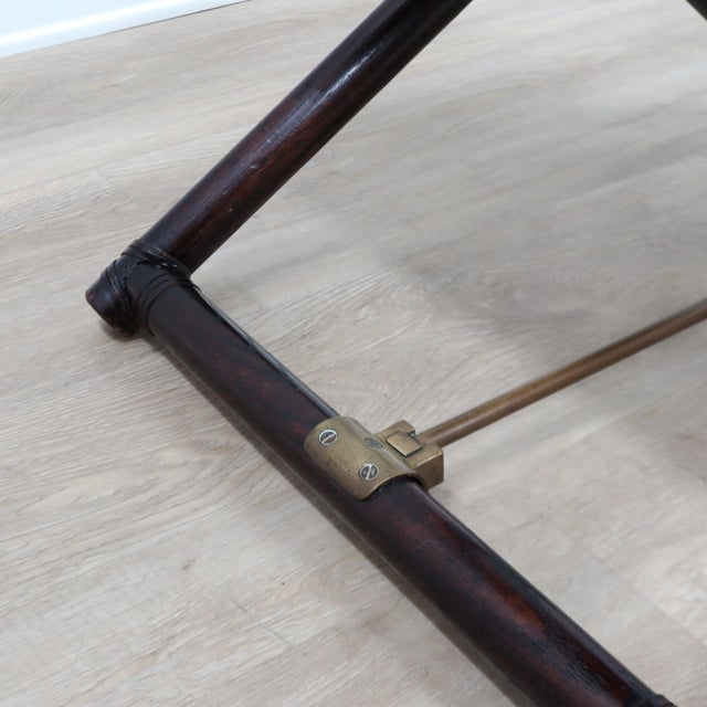 Vintage Bamboo and Leather Director's Chair from McGuire, 1950s For Sale - Image 13 of 15
